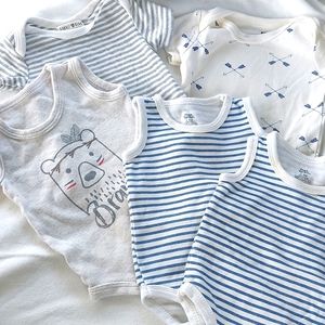 5 piece Yoga Sprout, HB, and Rabbit Bear onsies